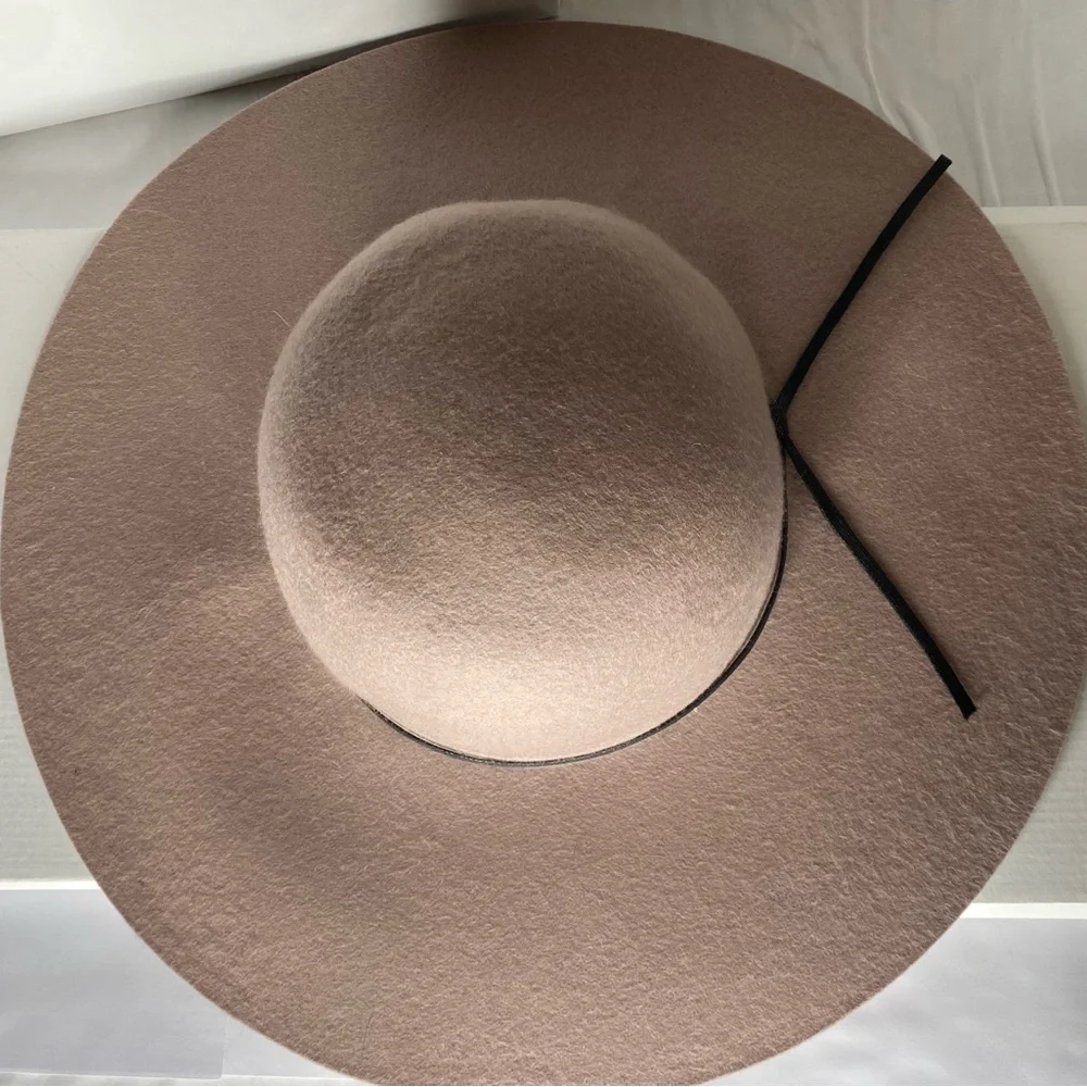 Nordstrom Brass Plum (BP) Wool Floppy Hat in Rose Pink - Picture 4 of 11